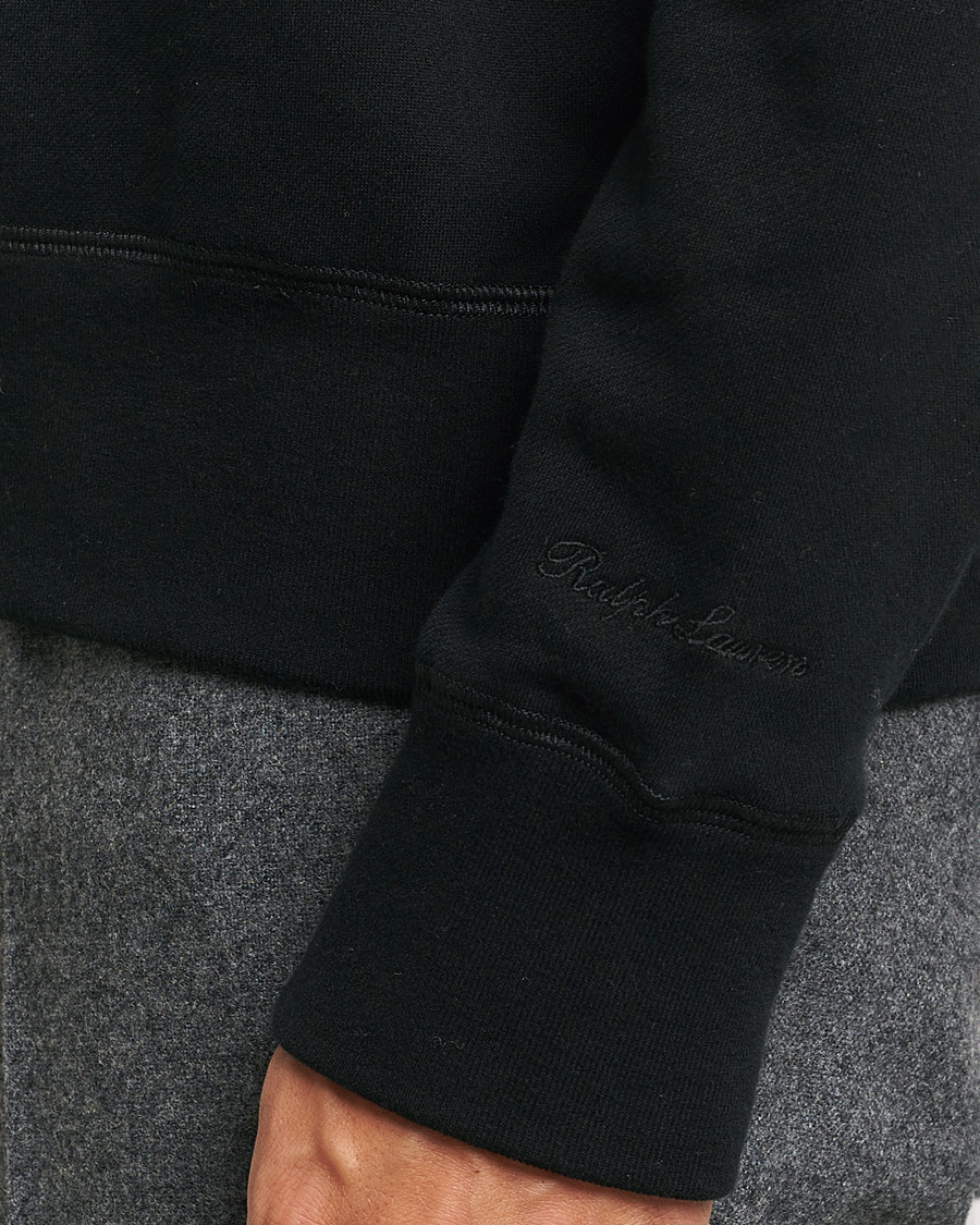 Herre | Gensere | Ralph Lauren Purple Label | Luxury Fleece Bear Hoodie Black