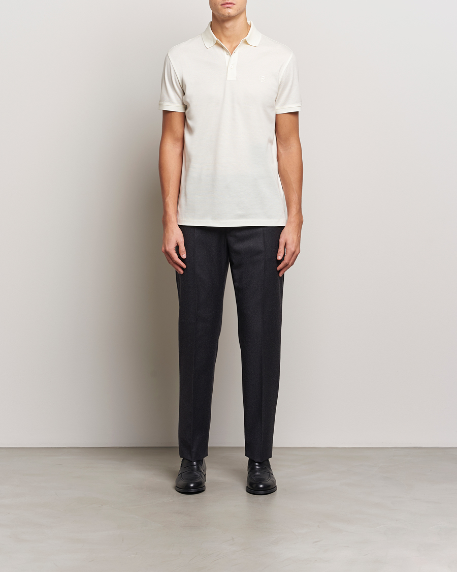 Herre | Pikéer | Ralph Lauren Purple Label | Monogram Logo Polo Off White