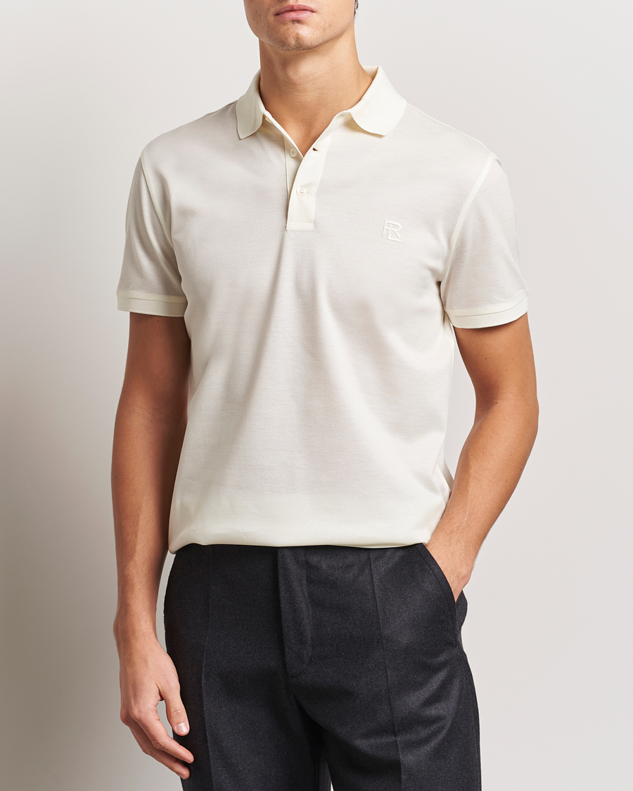 Herre | Pikéer | Ralph Lauren Purple Label | Monogram Logo Polo Off White