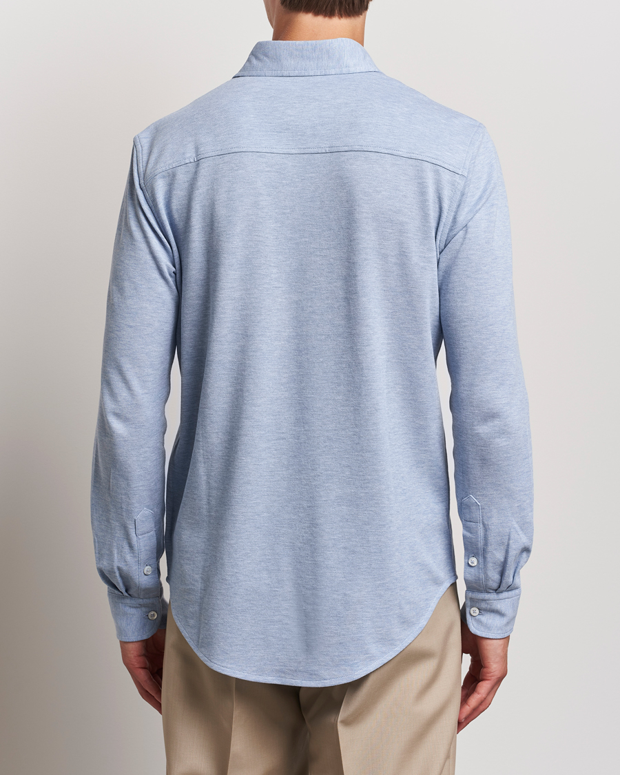 Herre | Skjorter | Ralph Lauren Purple Label | Cotton Piquet Shirt Light Blue