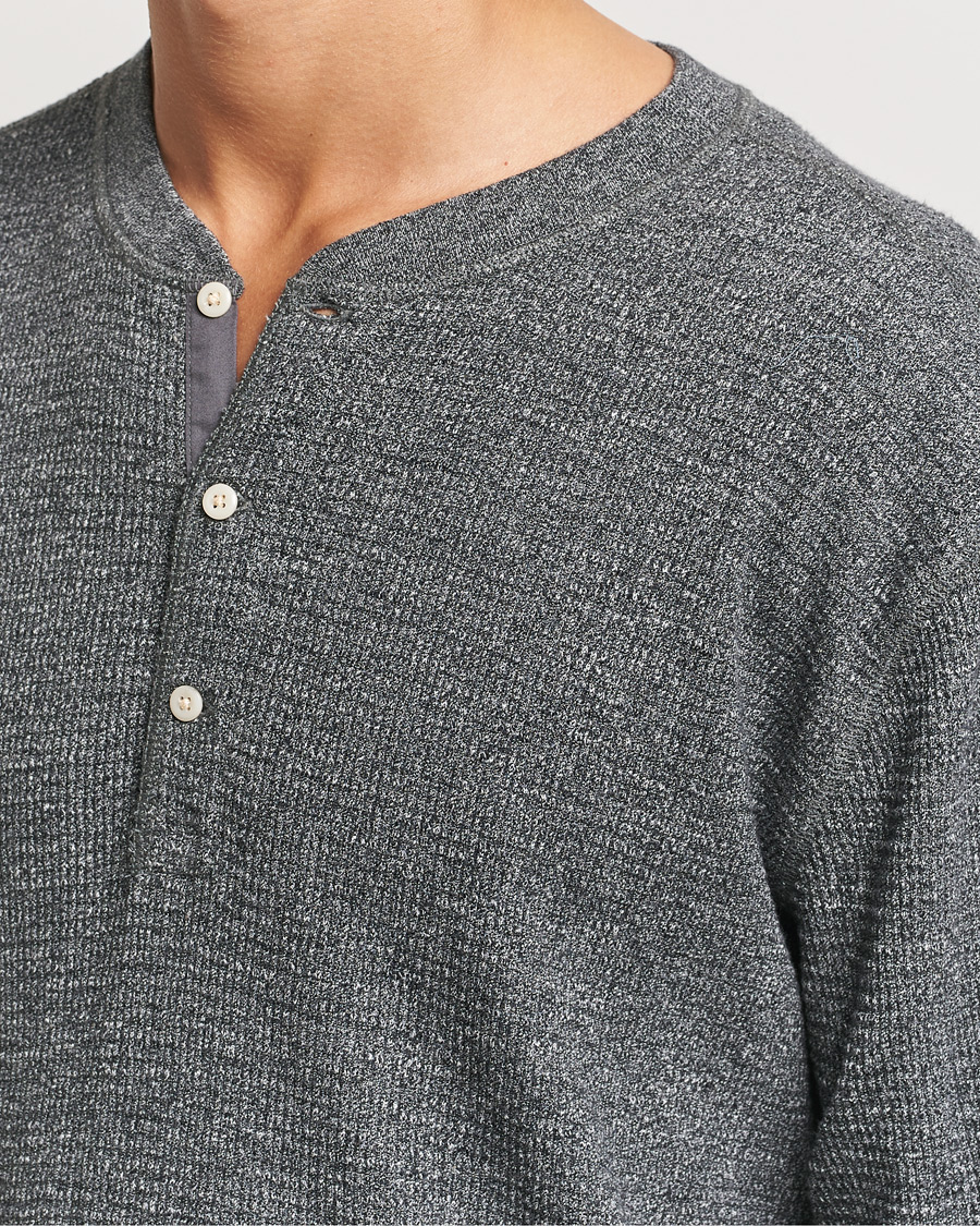 Herre | Gensere | RRL | Long Sleeve Henley Charcoal Heather