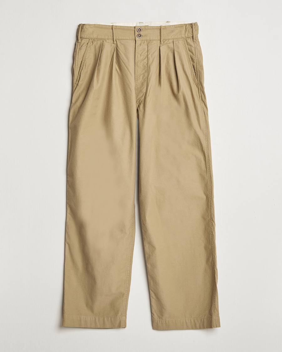 Herre | Bukser | RRL | Hawkes Pleated Chinos Khaki