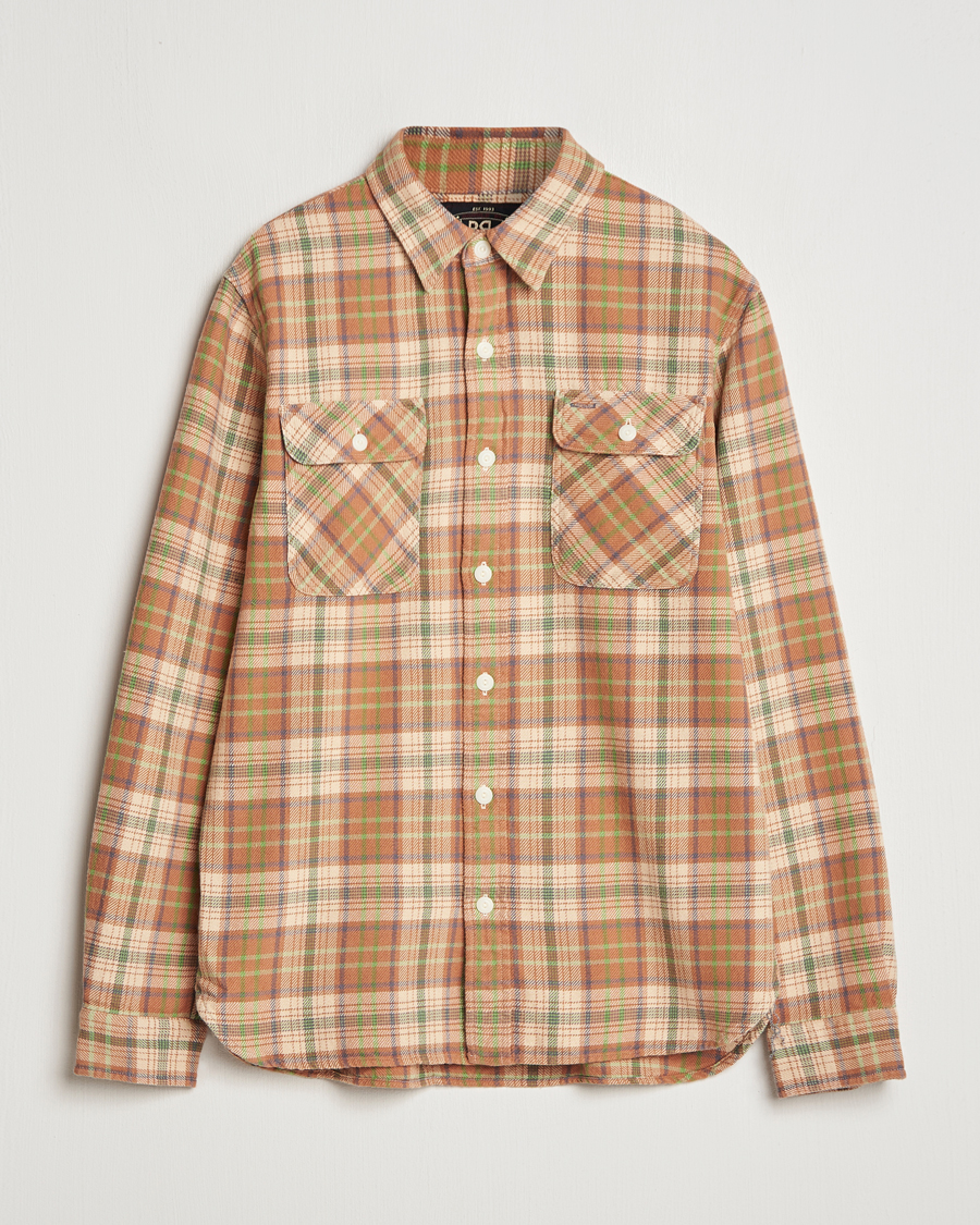 Herre | Skjorter | RRL | Matlock Plaid Shirt Orange Multi