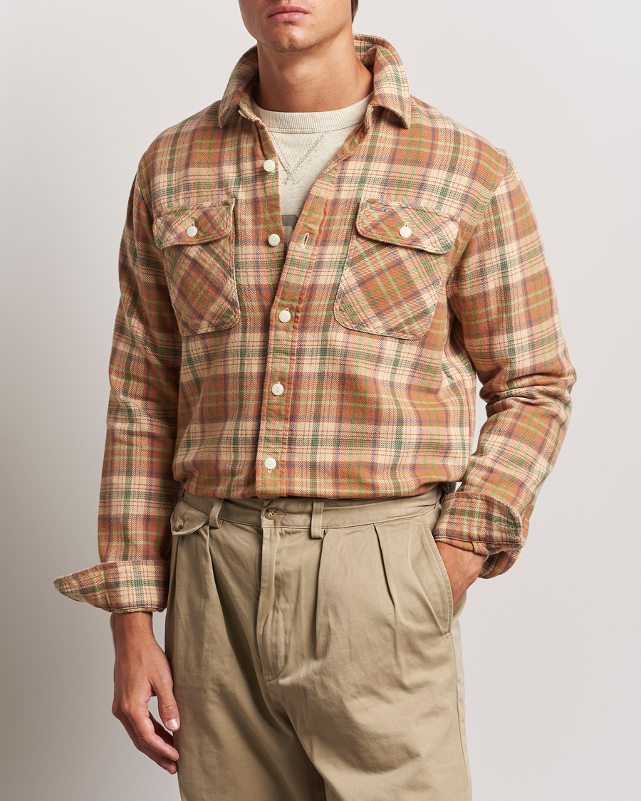 Herre | Skjorter | RRL | Matlock Plaid Shirt Orange Multi