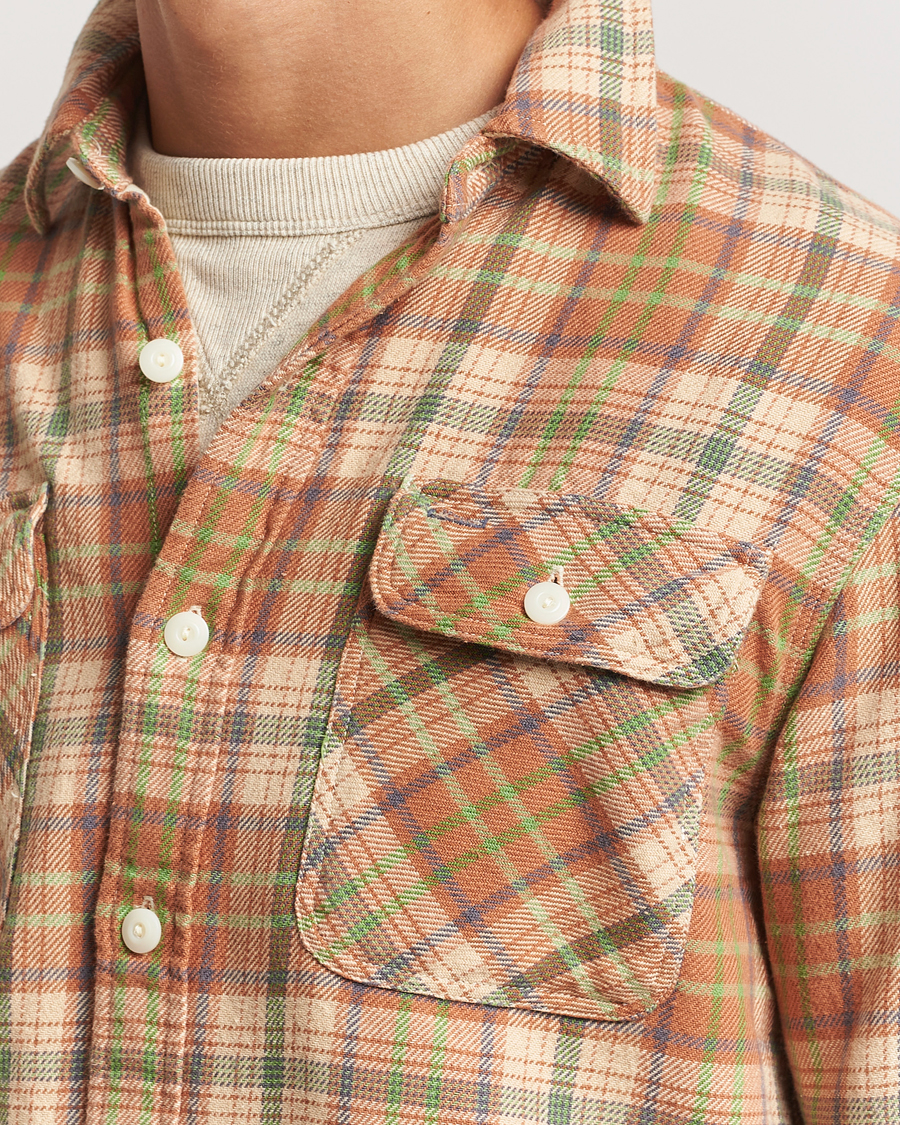 Herre | Skjorter | RRL | Matlock Plaid Shirt Orange Multi