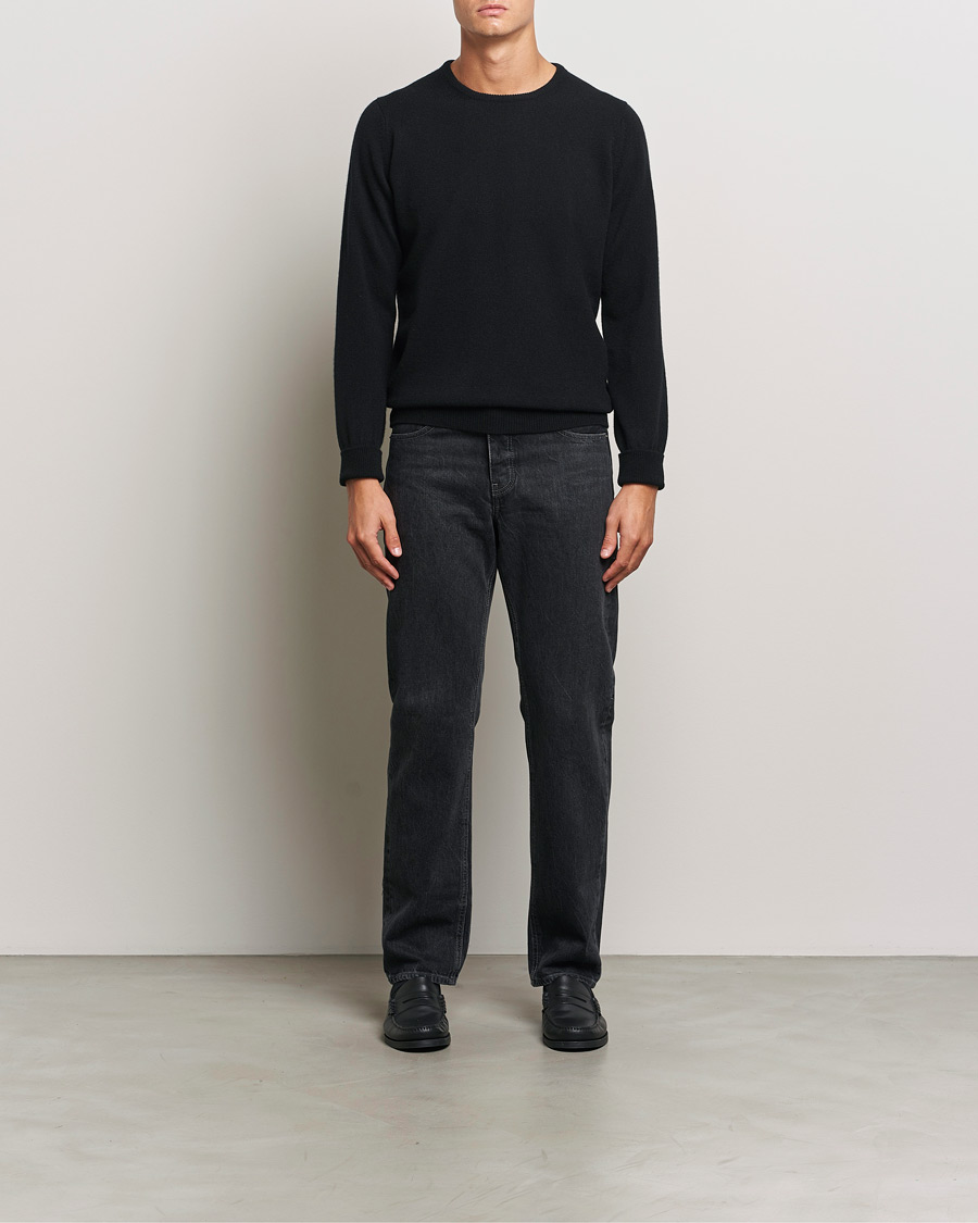 Herre | Gensere | William Lockie | Rob Lambswool Crewneck Black