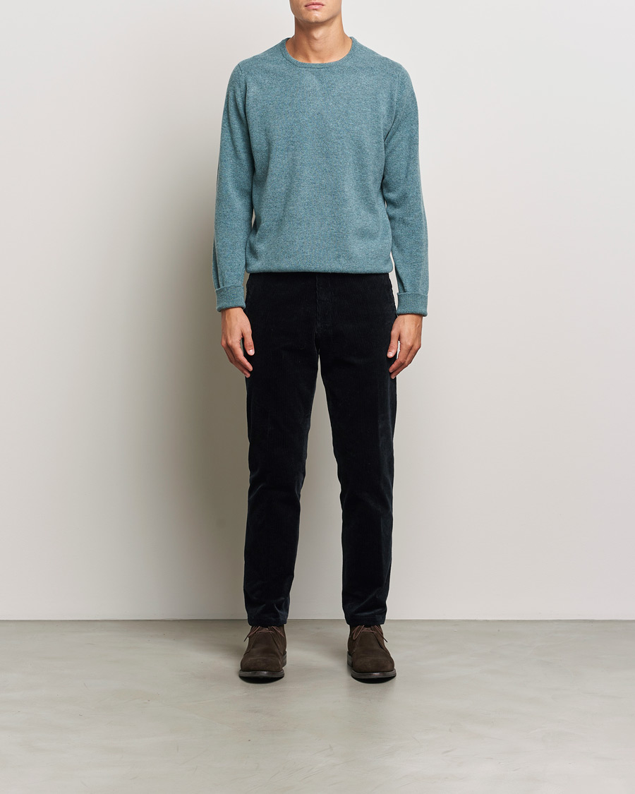 Herre | Gensere | William Lockie | Rob Lambswool Crewneck Caspian