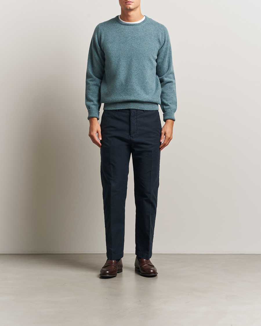 Herre | Gensere | William Lockie | Rob Lambswool Crewneck Caspian