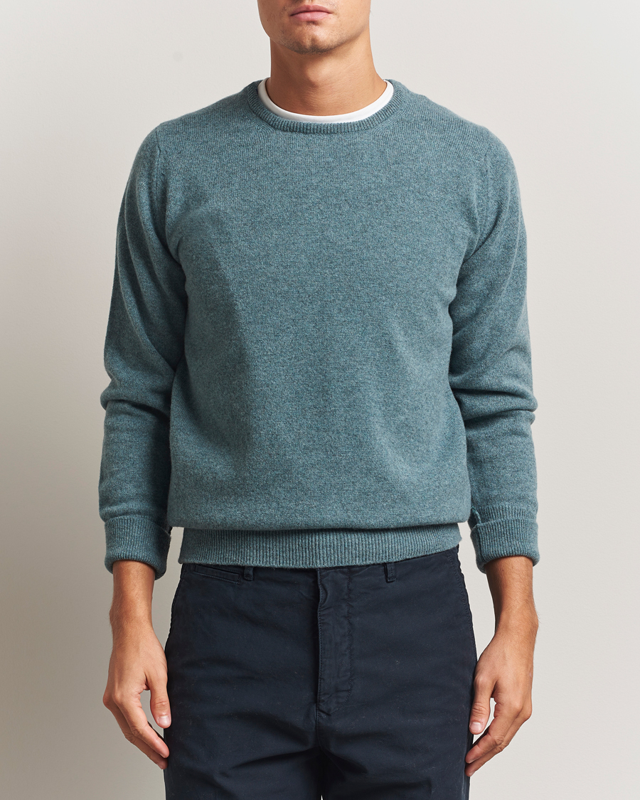 Herre | Gensere | William Lockie | Rob Lambswool Crewneck Caspian