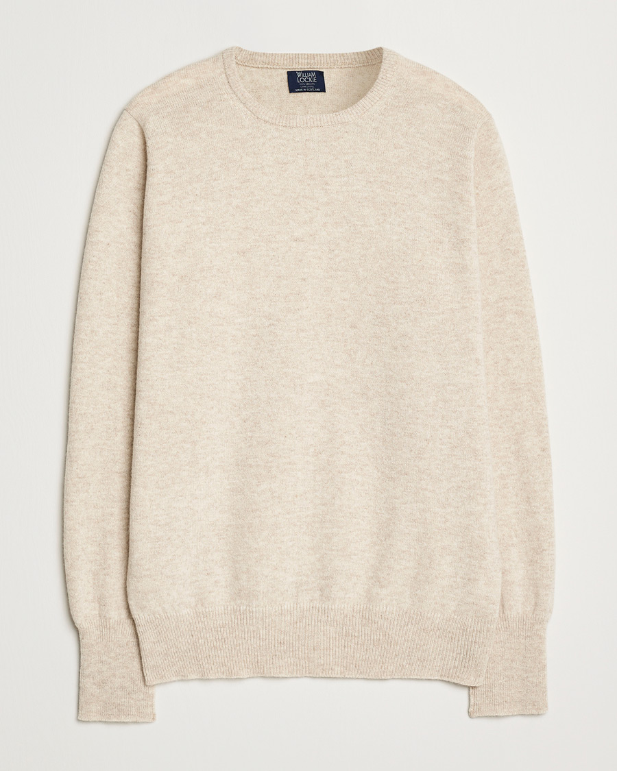 Herre | Gensere | William Lockie | Rob Lambswool Crewneck Linen