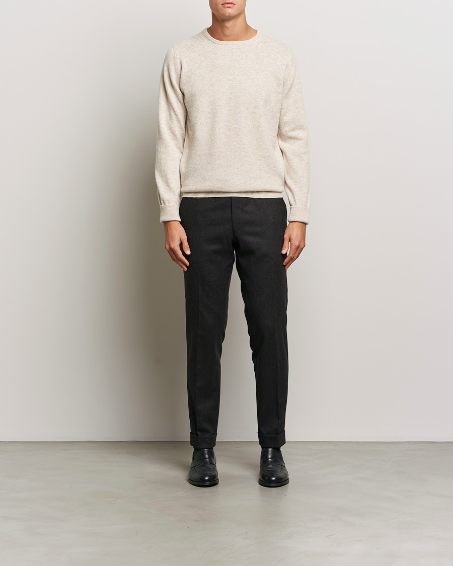 Herre | Gensere | William Lockie | Rob Lambswool Crewneck Linen