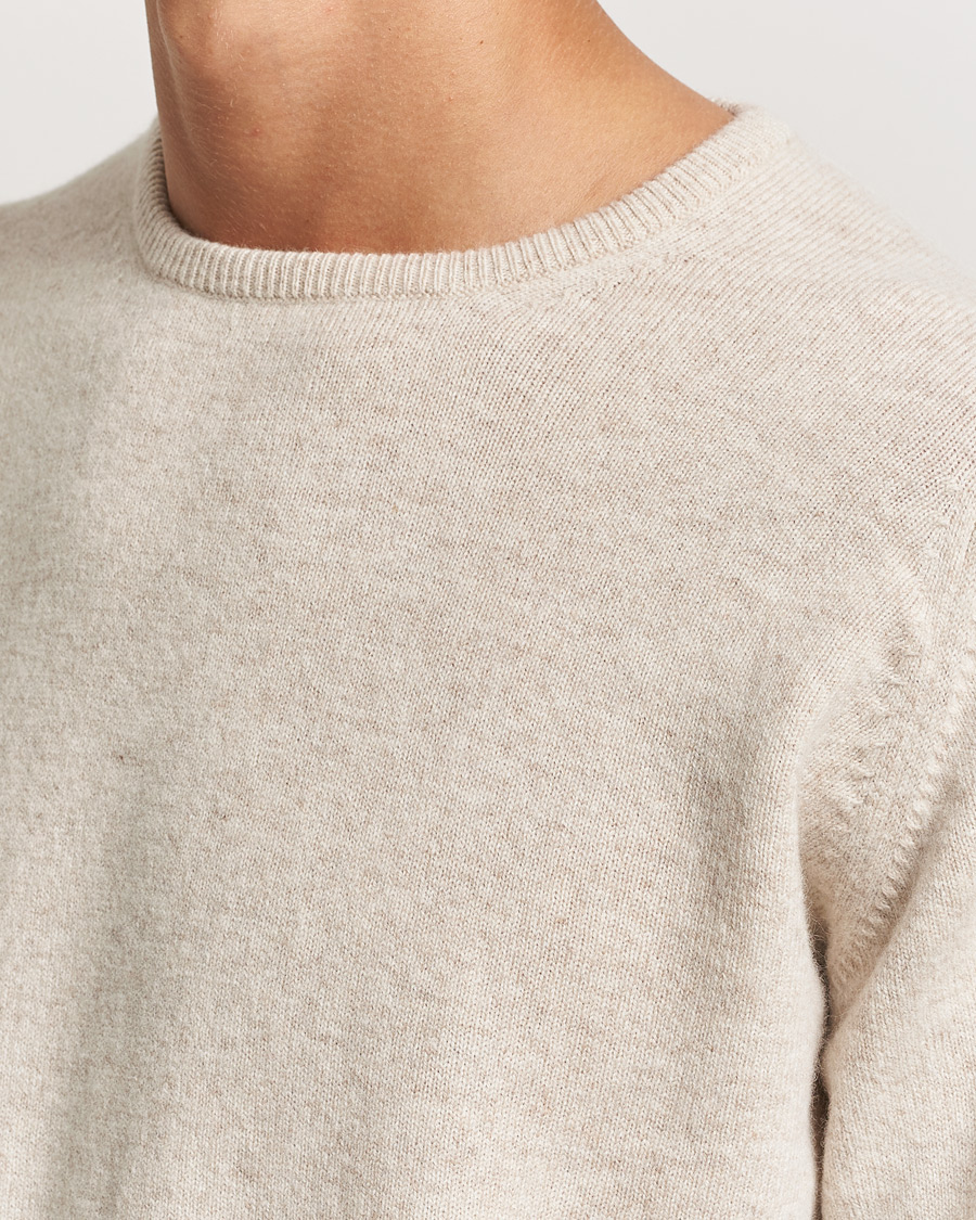 Herre | Gensere | William Lockie | Rob Lambswool Crewneck Linen