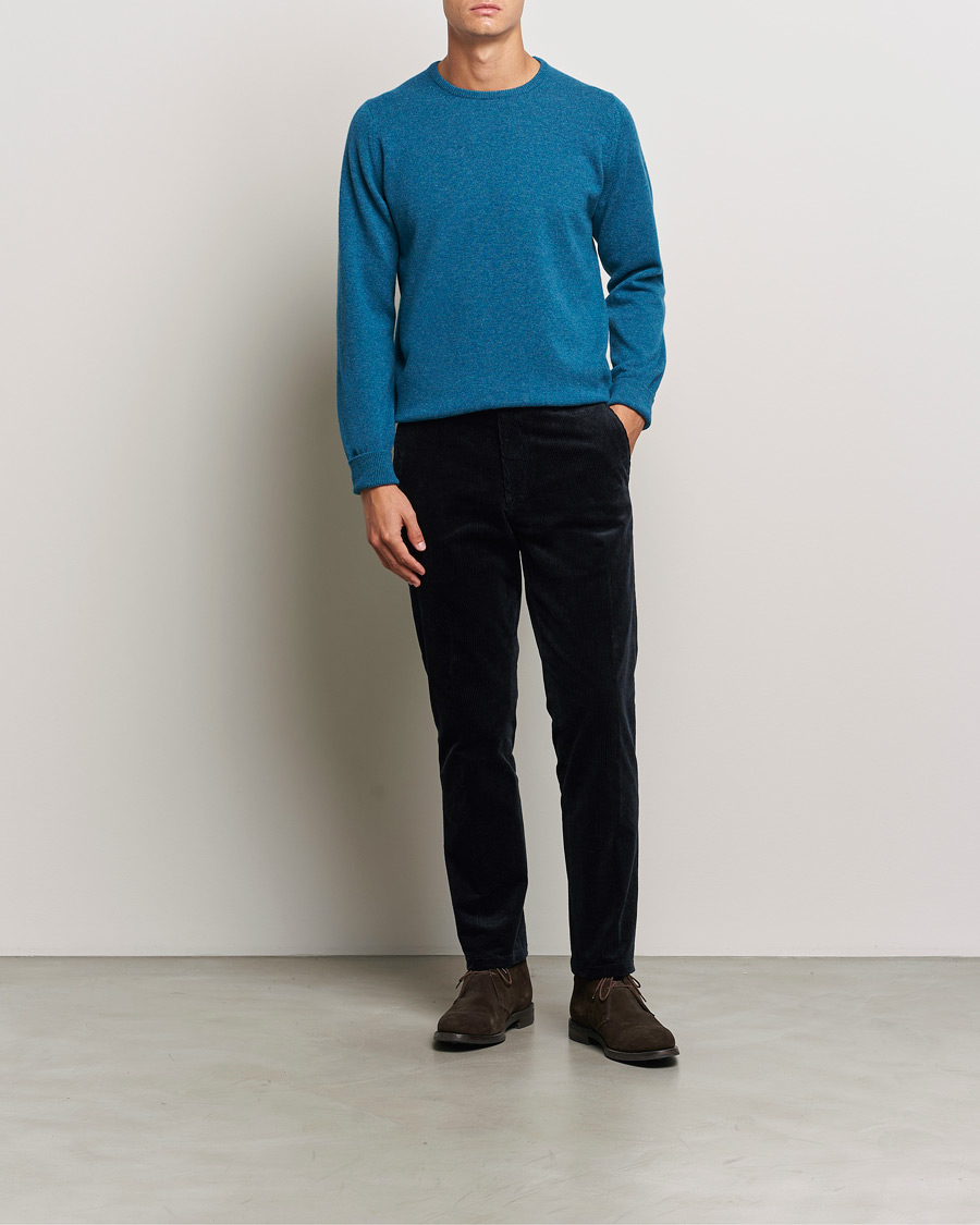 Herre | Gensere | William Lockie | Rob Lambswool Crewneck Mallard