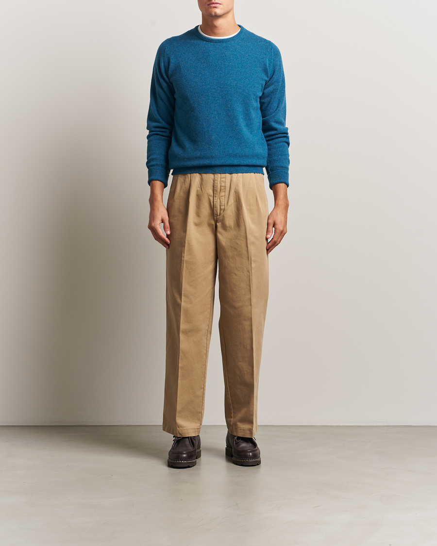 Herre | Gensere | William Lockie | Rob Lambswool Crewneck Mallard