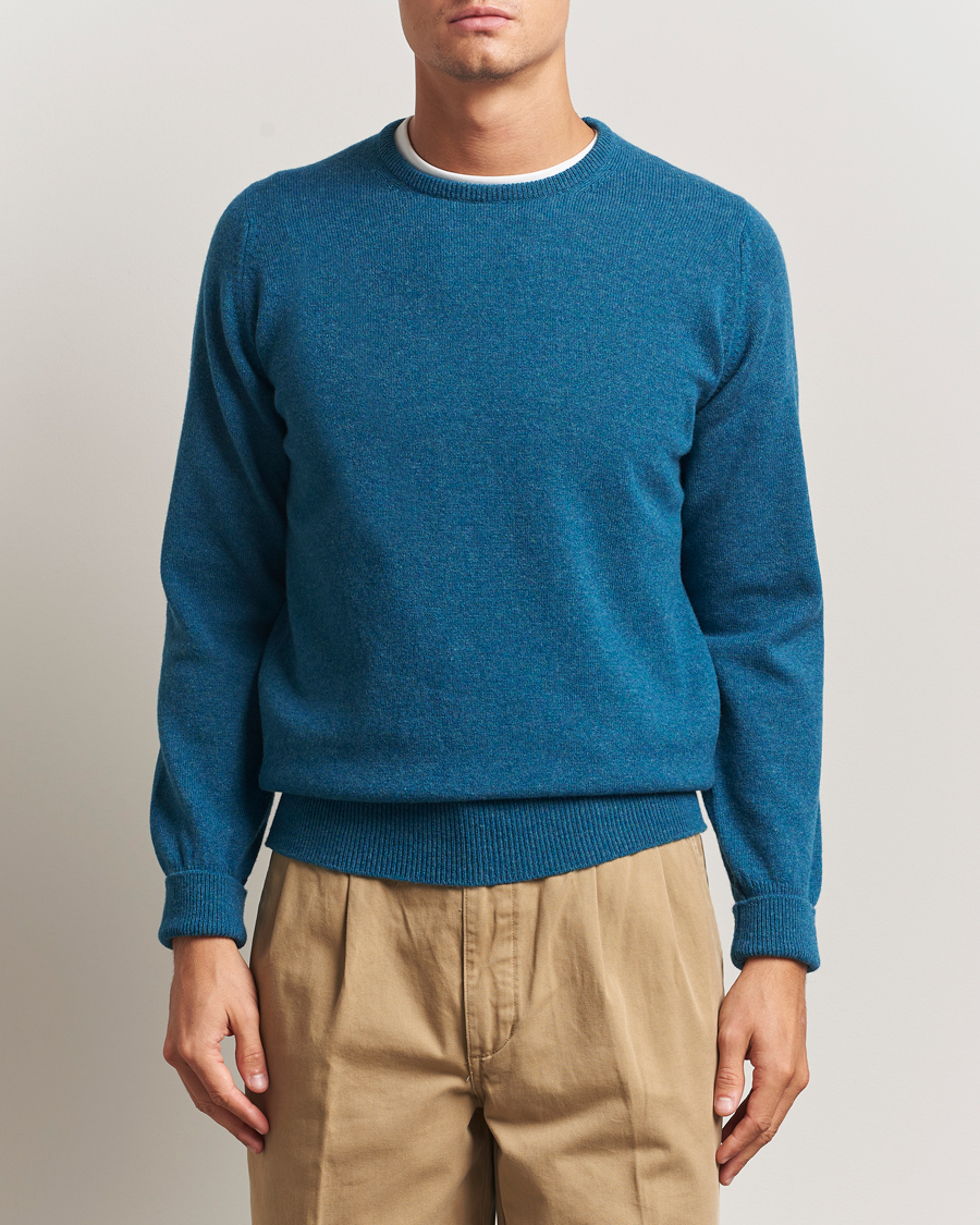 Herre | Gensere | William Lockie | Rob Lambswool Crewneck Mallard