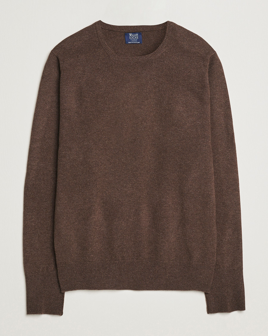 Herre | Gensere | William Lockie | Rob Lambswool Crewneck Mocha