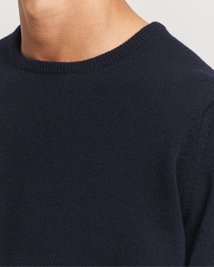 Herre | Gensere | William Lockie | Rob Lambswool Crewneck Navy