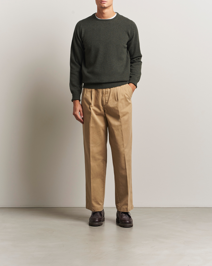 Herre | Gensere | William Lockie | Rob Lambswool Crewneck Seaweed