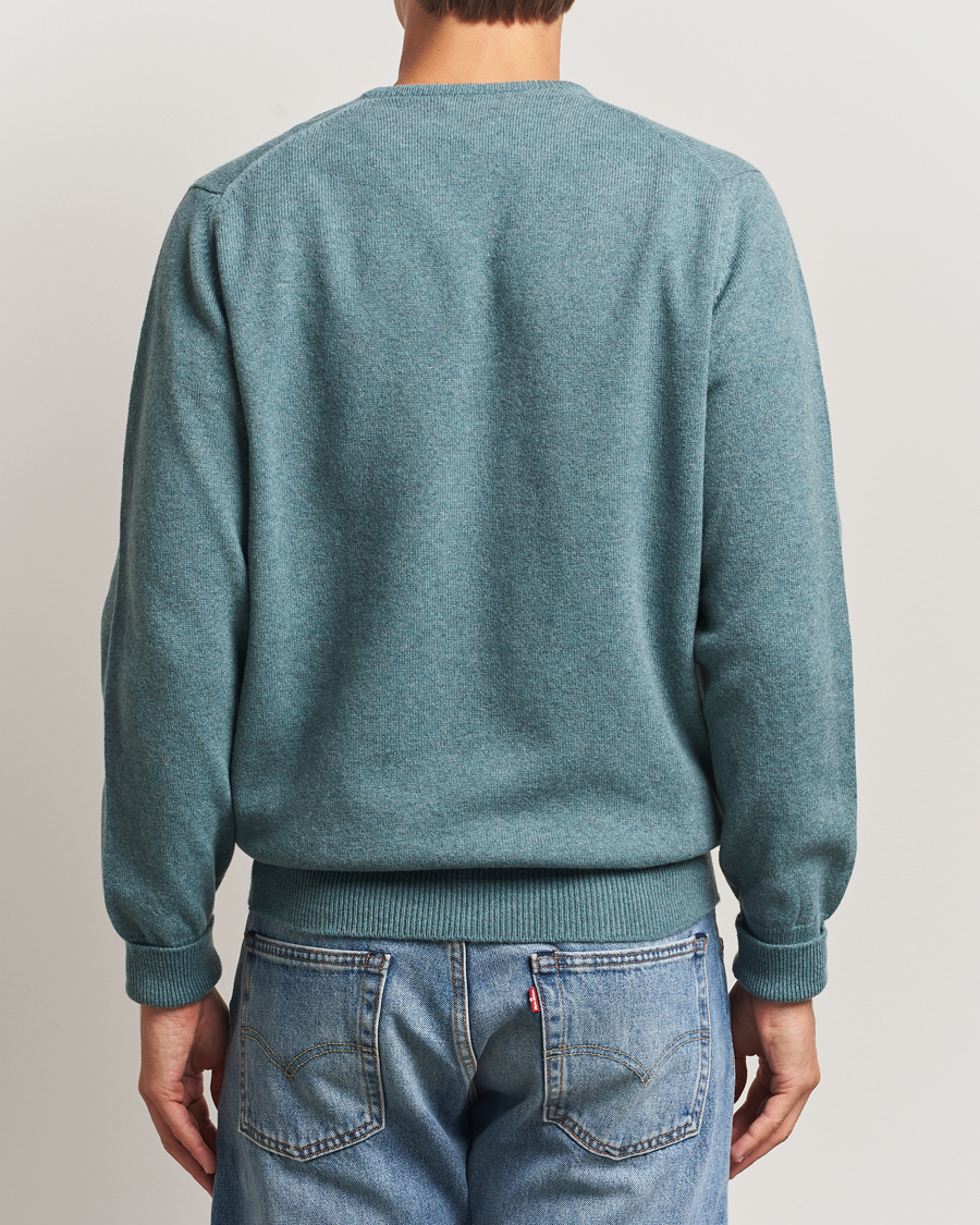 Herre | Gensere | William Lockie | Rob Lambswool V-Neck Caspian