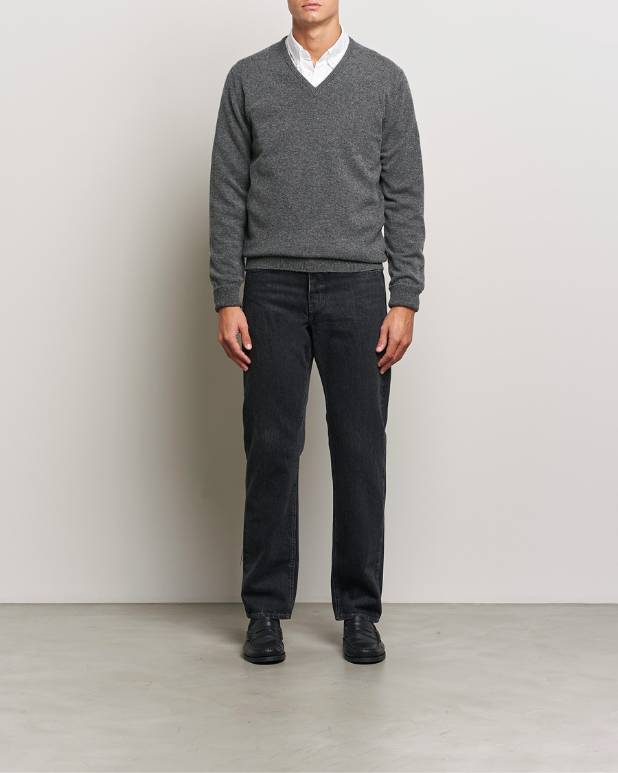 Herre | Gensere | William Lockie | Rob Lambswool V-Neck Cliff