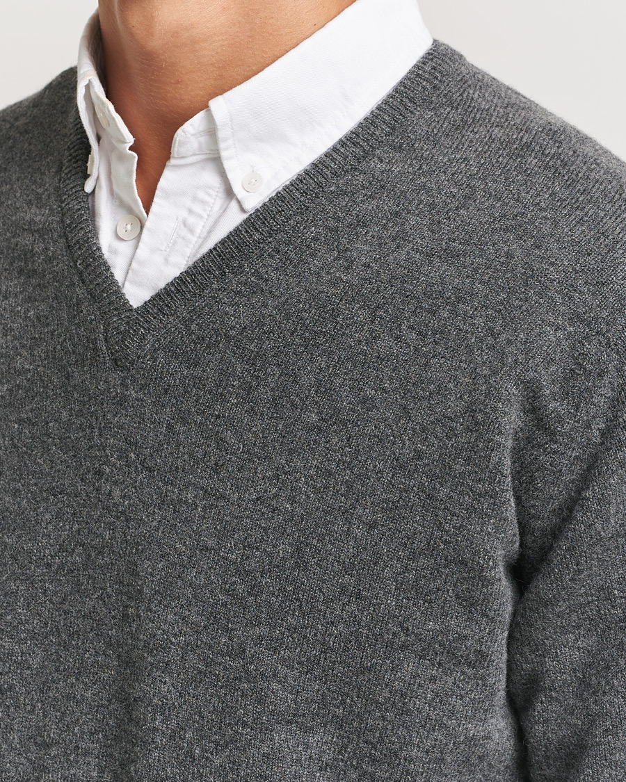 Herre | Gensere | William Lockie | Rob Lambswool V-Neck Cliff