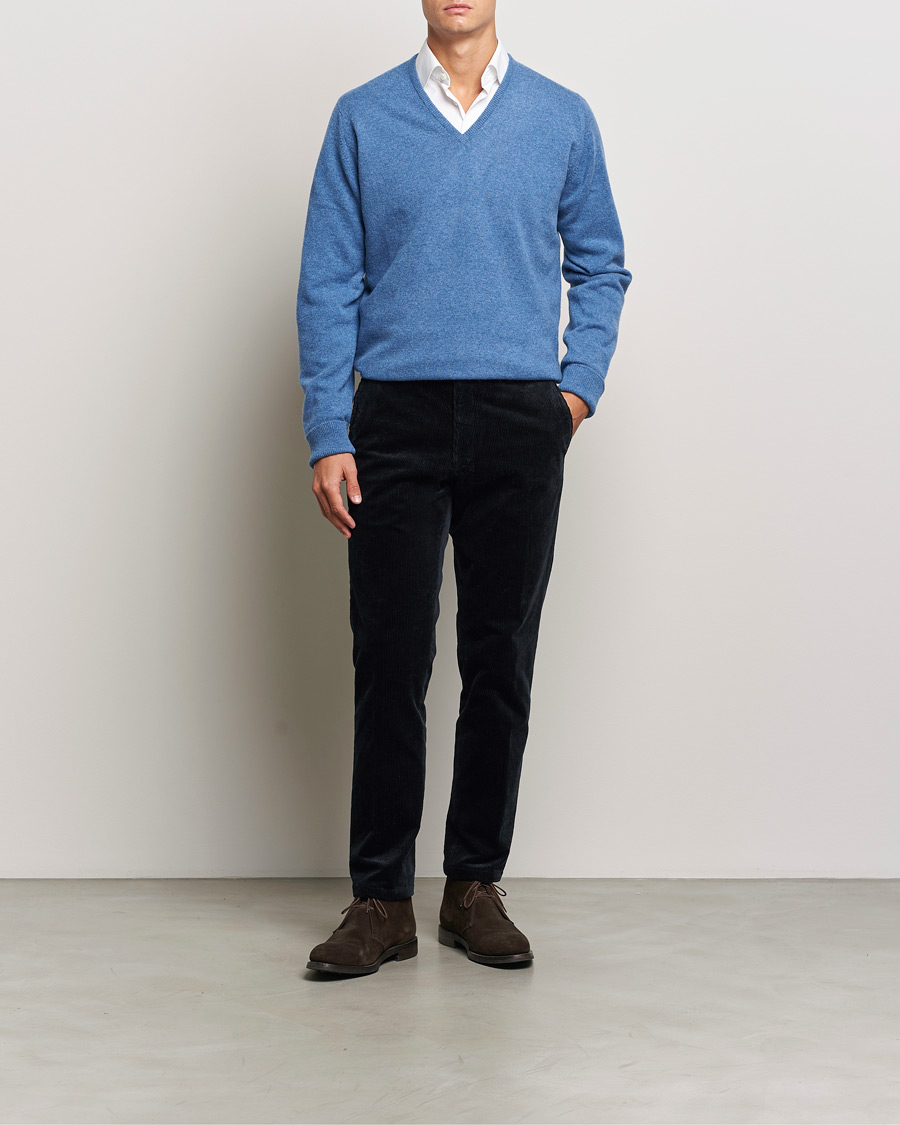 Herre | Gensere | William Lockie | Rob Lambswool V-Neck Clyde