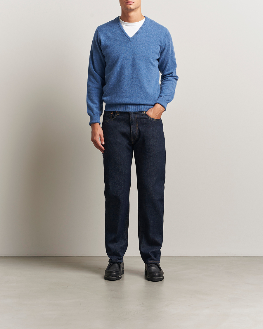 Herre | Gensere | William Lockie | Rob Lambswool V-Neck Clyde