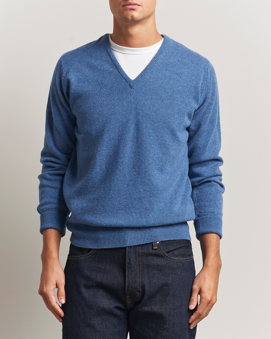 Herre | Gensere | William Lockie | Rob Lambswool V-Neck Clyde