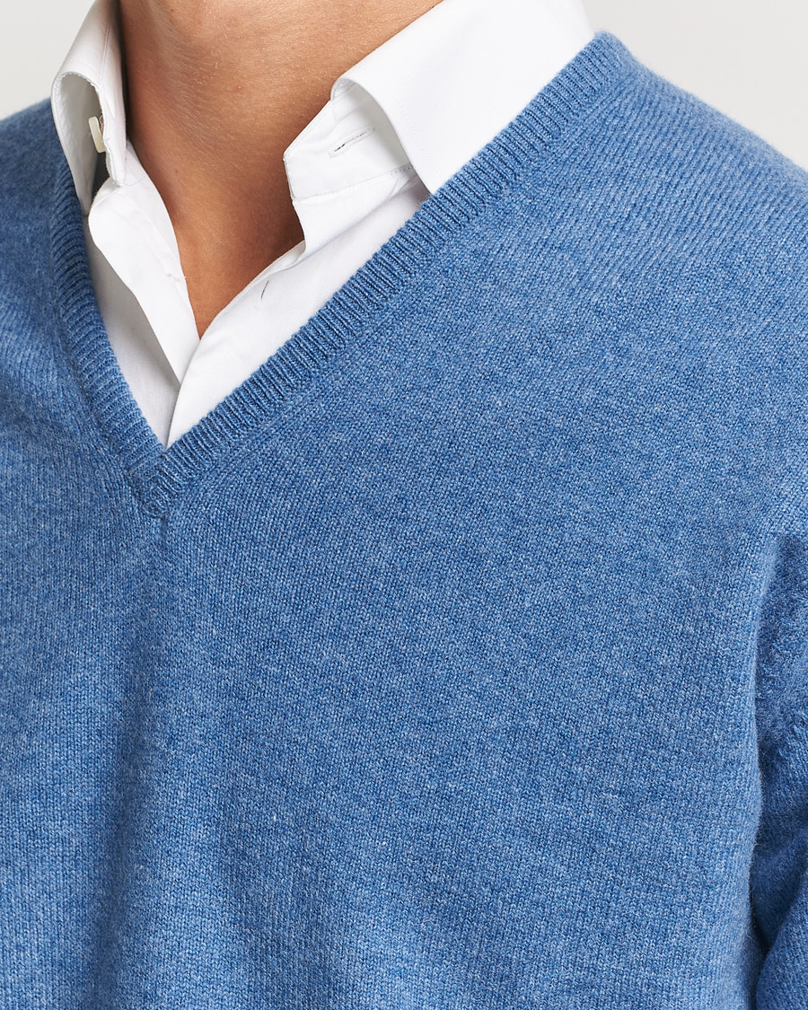 Herre | Gensere | William Lockie | Rob Lambswool V-Neck Clyde