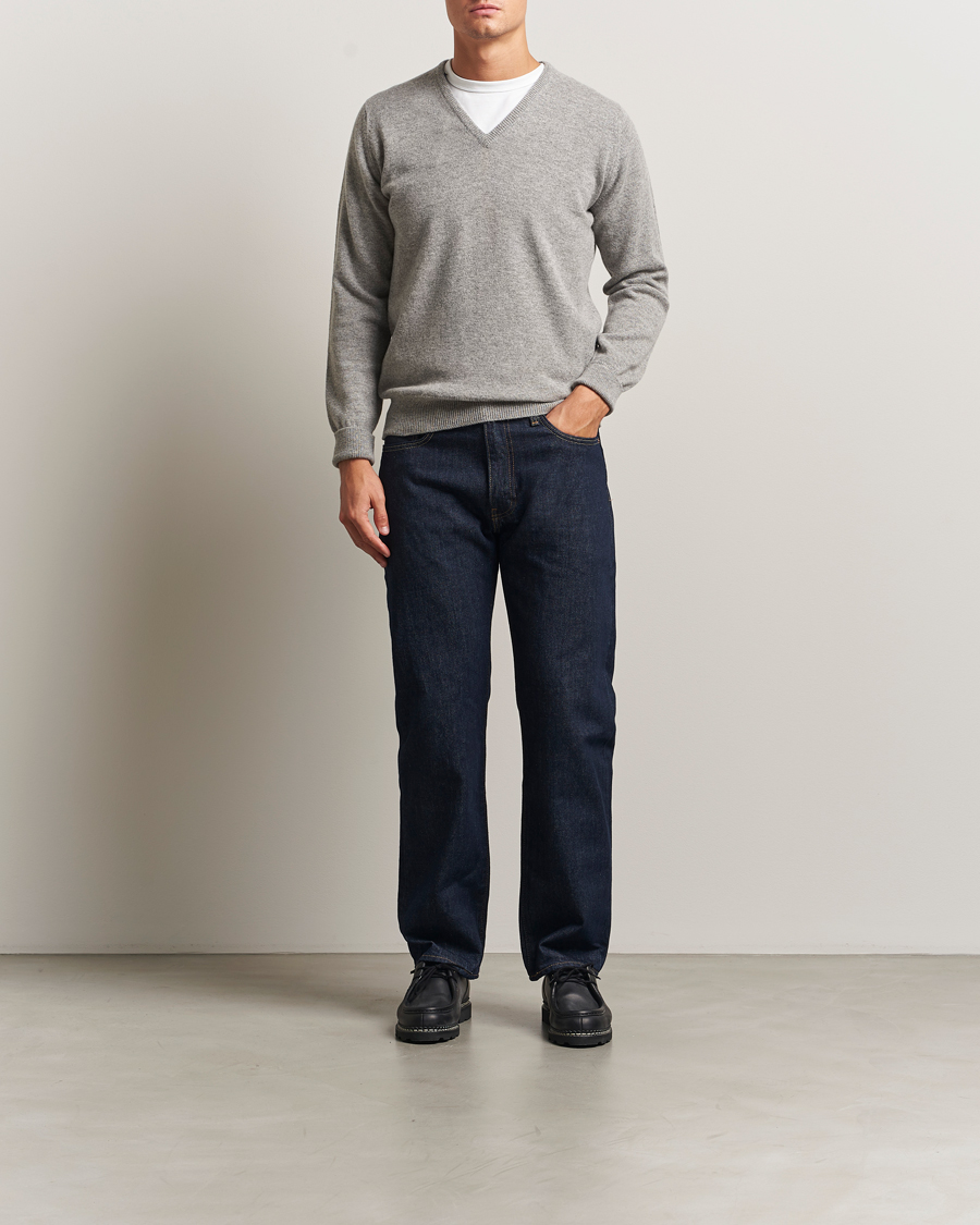 Herre | Gensere | William Lockie | Rob Lambswool V-Neck Flannel