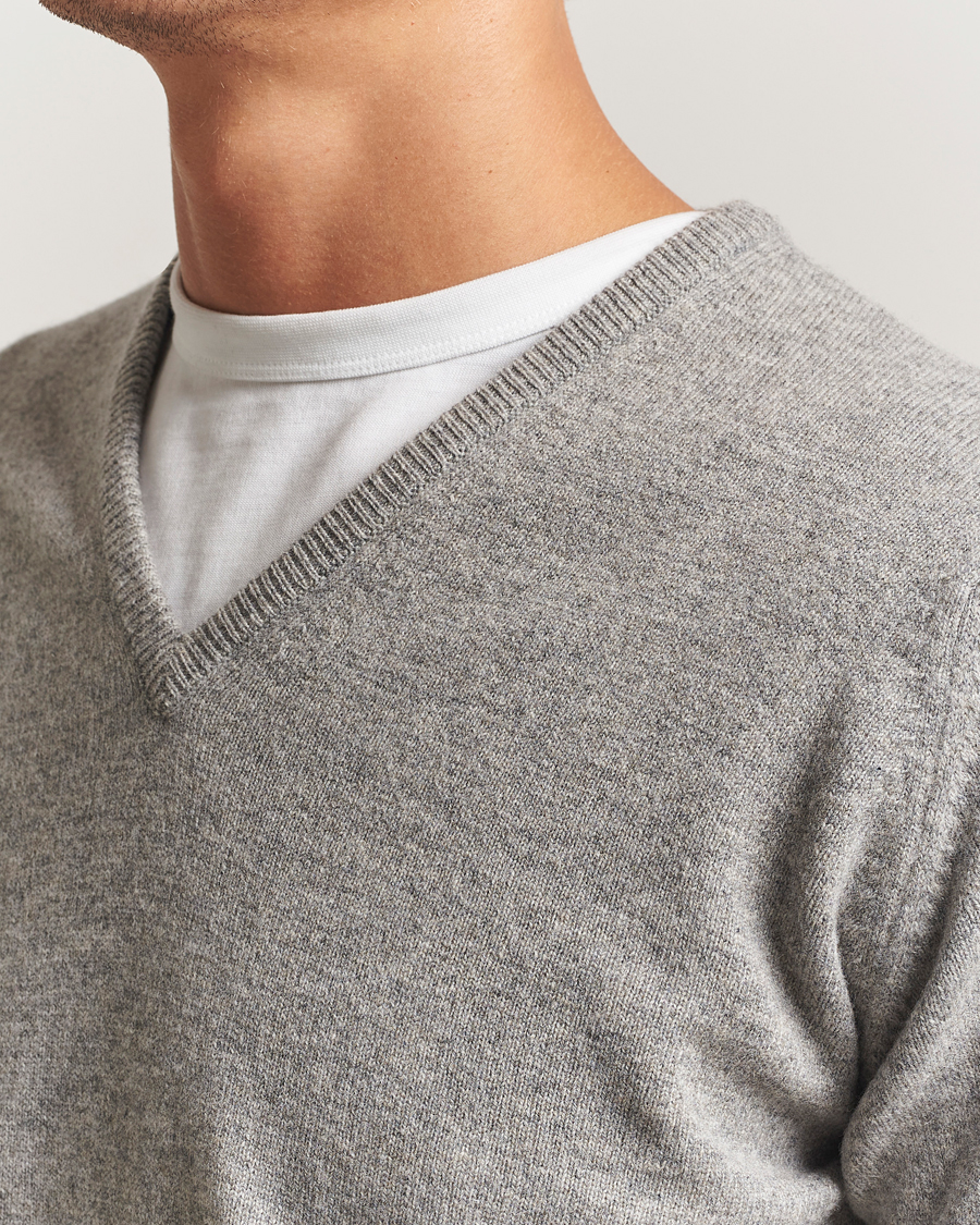 Herre | Gensere | William Lockie | Rob Lambswool V-Neck Flannel