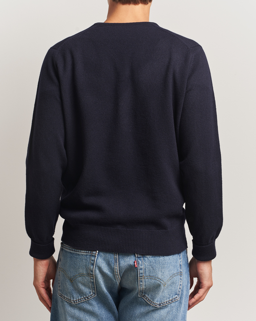 Herre | Gensere | William Lockie | Rob Lambswool V-Neck Navy