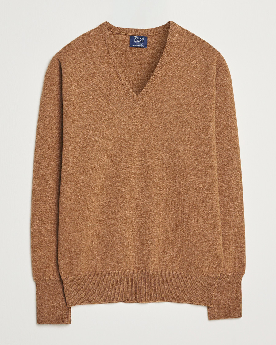Herre | Gensere | William Lockie | Rob Lambswool V-Neck Savannah