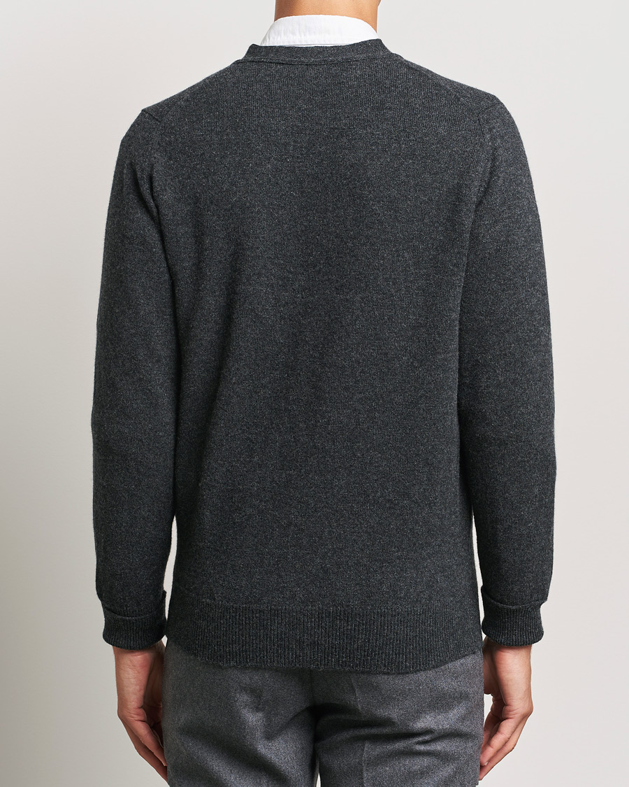 Herre | Gensere | William Lockie | Rob Lambswool Cardigan Charcoal