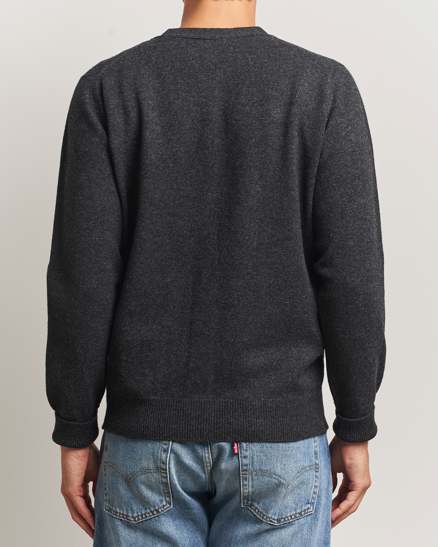 Herre | Gensere | William Lockie | Rob Lambswool Cardigan Charcoal