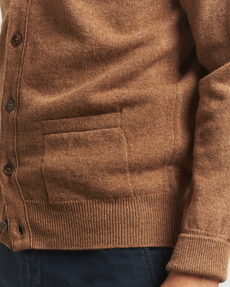 Herre | Gensere | William Lockie | Rob Lambswool Cardigan Driftwood
