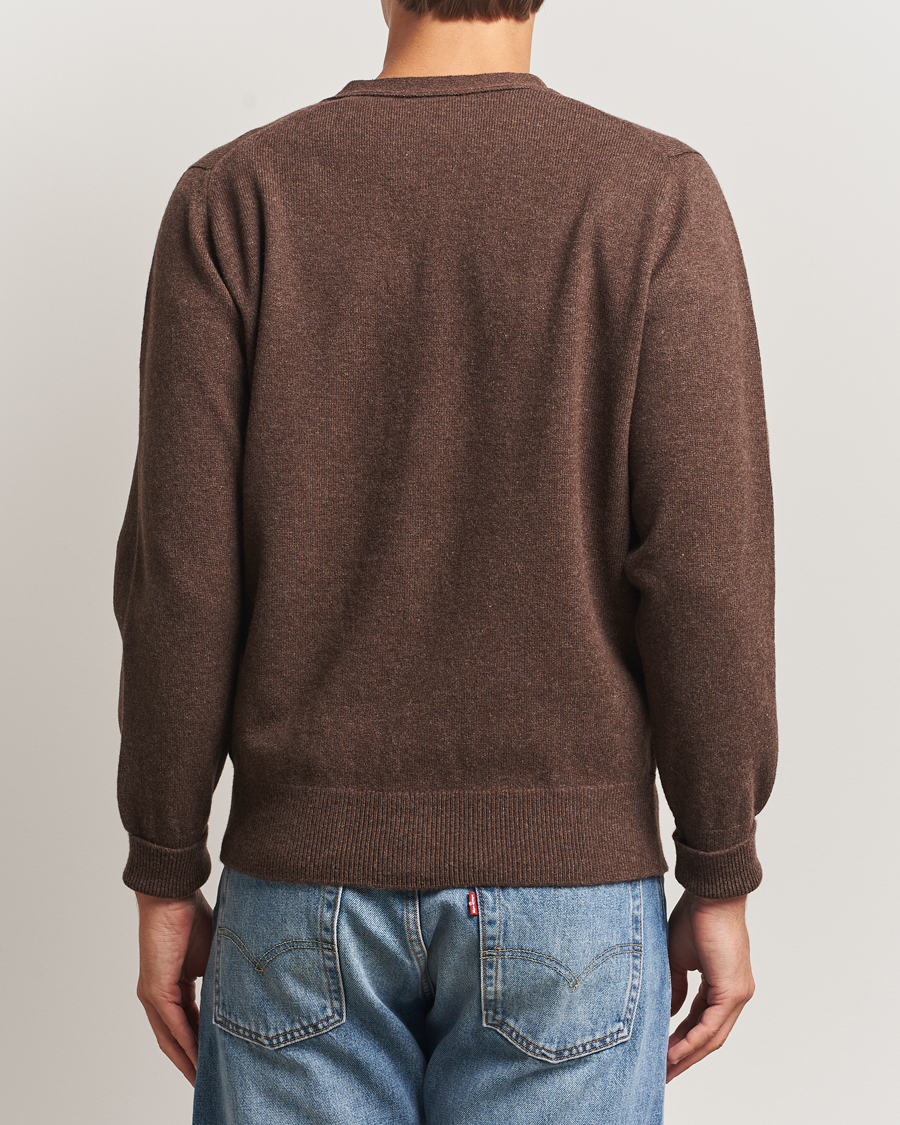 Herre | Gensere | William Lockie | Rob Lambswool Cardigan Mocha