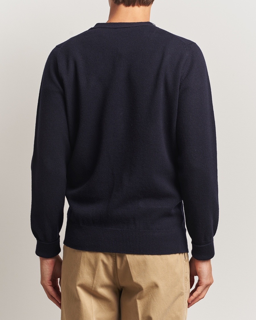 Herre | Gensere | William Lockie | Rob Lambswool Cardigan Navy