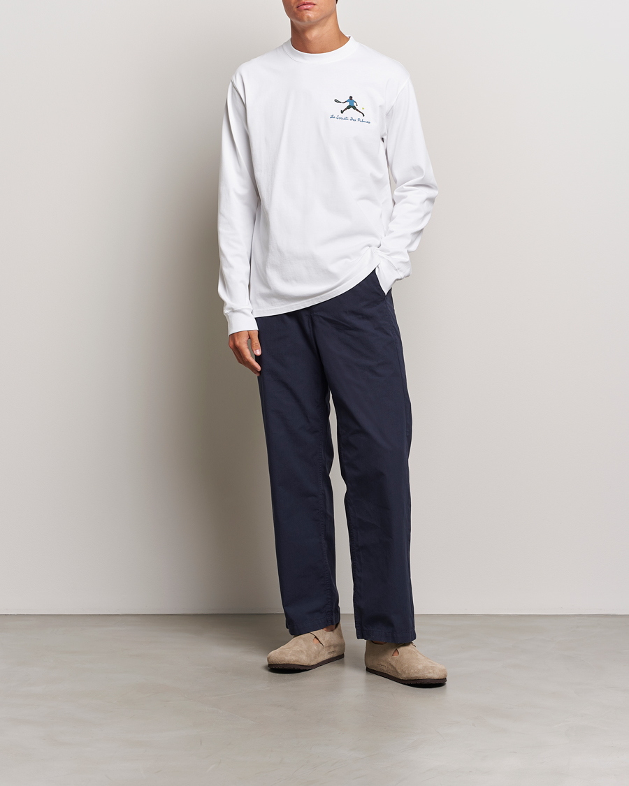 Herre | T-Shirts | Palmes | Societa Long Sleeve T-Shirt White