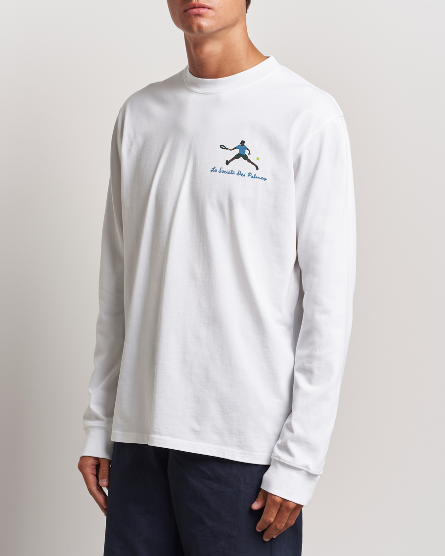 Herre | T-Shirts | Palmes | Societa Long Sleeve T-Shirt White