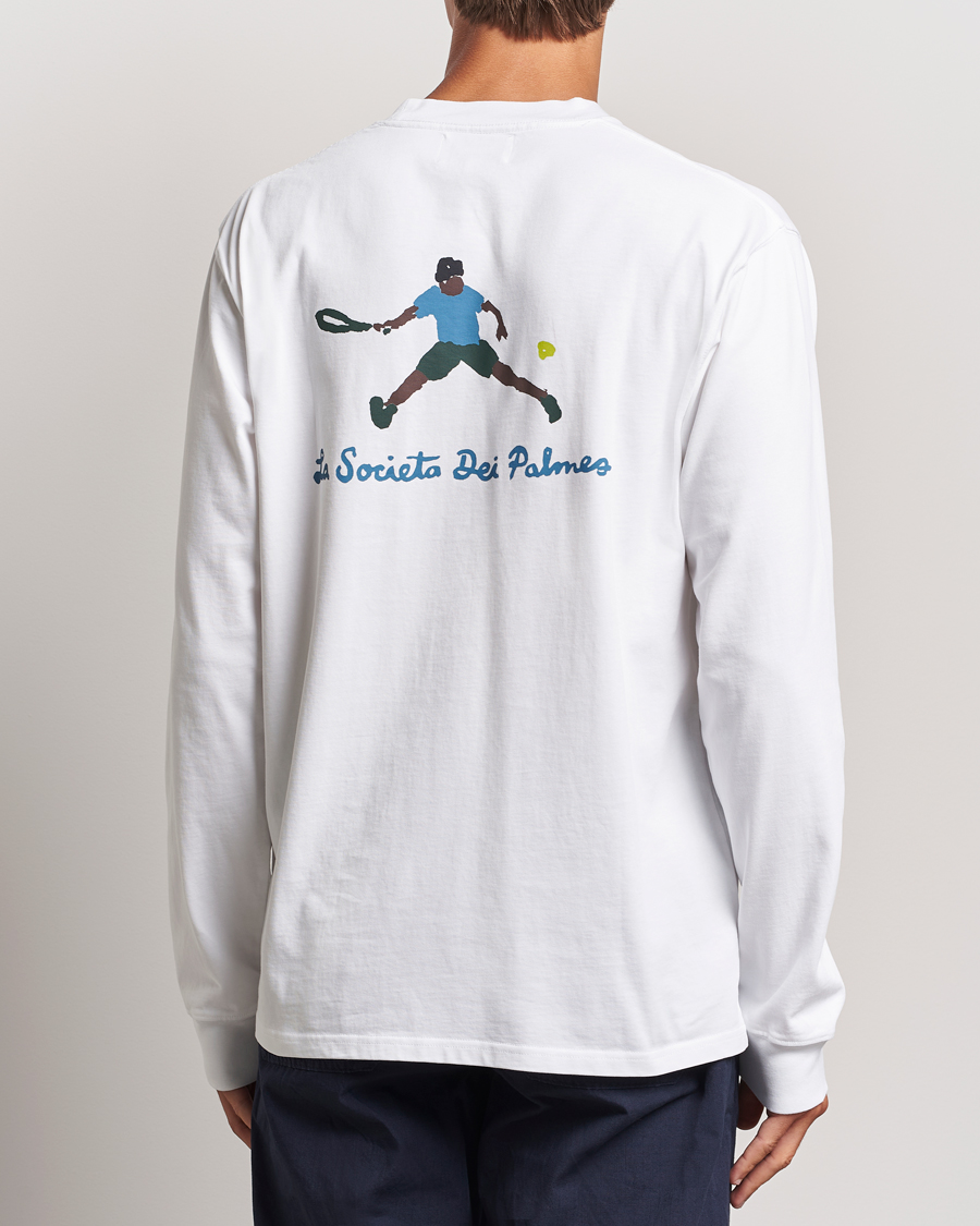 Herre | T-Shirts | Palmes | Societa Long Sleeve T-Shirt White