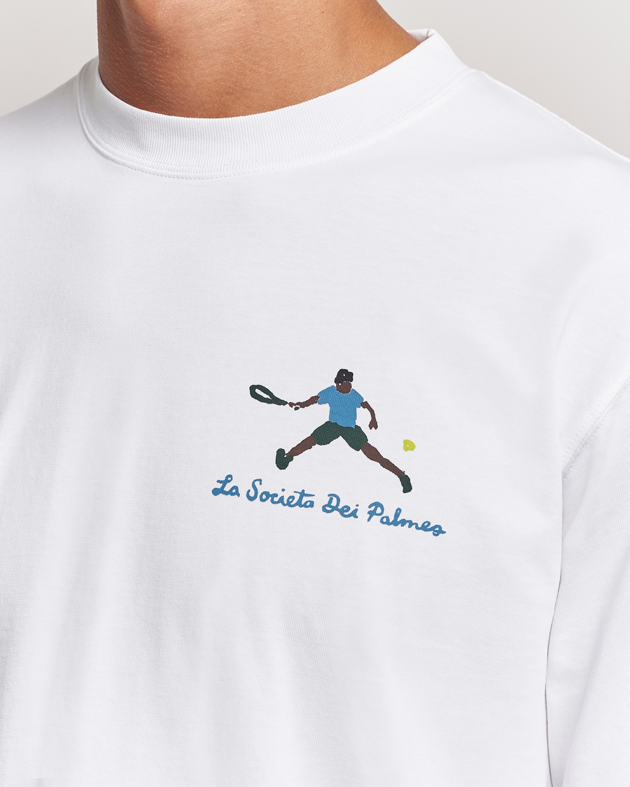 Herre | T-Shirts | Palmes | Societa Long Sleeve T-Shirt White