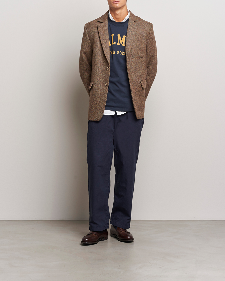 Herre | Dressjakker | Palmes | Blaze Herringbone Wool Sport Coat Brown