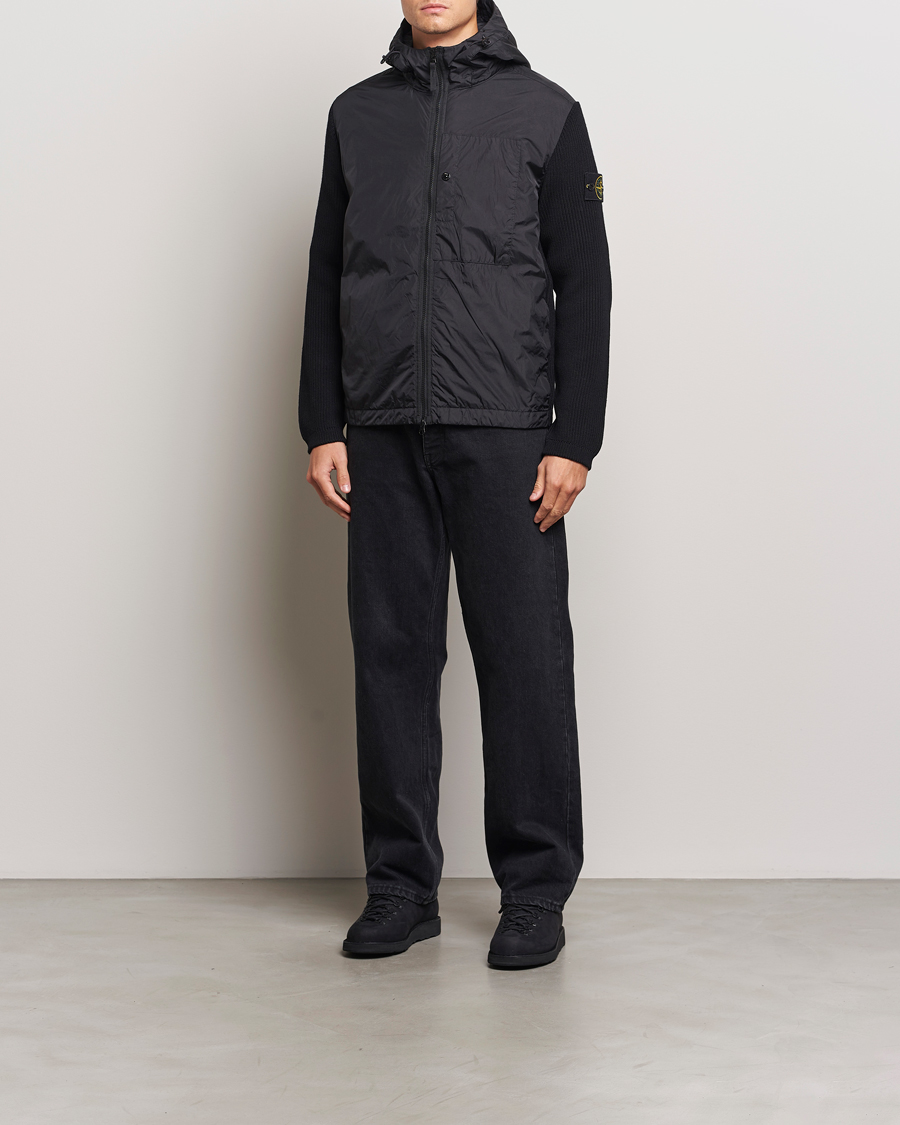 Herre | Jakker | Stone Island | Crinkle Reps Hybrid Wool Jacket Black