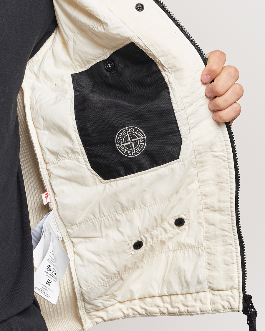 Herre | Jakker | Stone Island | Crinkle Reps Hybrid Wool Jacket Natural