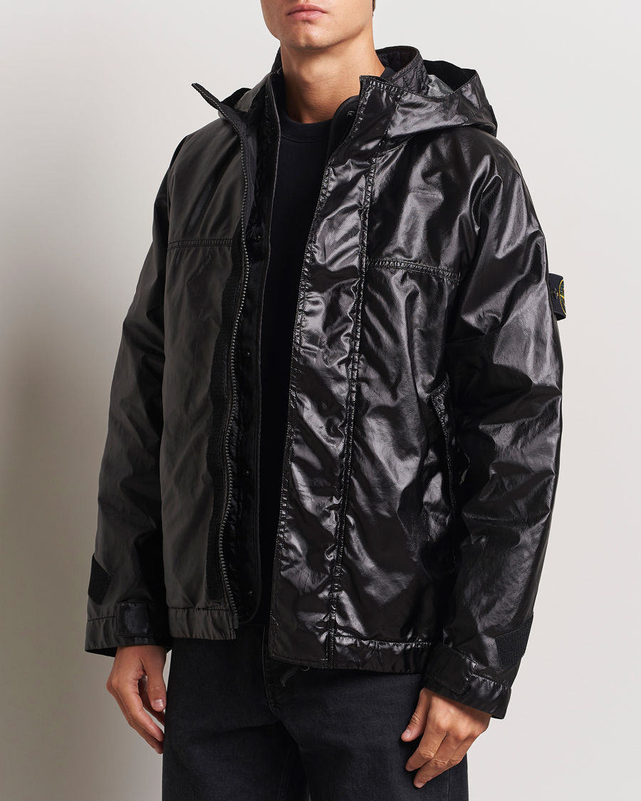 Herre | Jakker | Stone Island | Glass Cover-TC Garment Dyed Detach Vest Jacket Black
