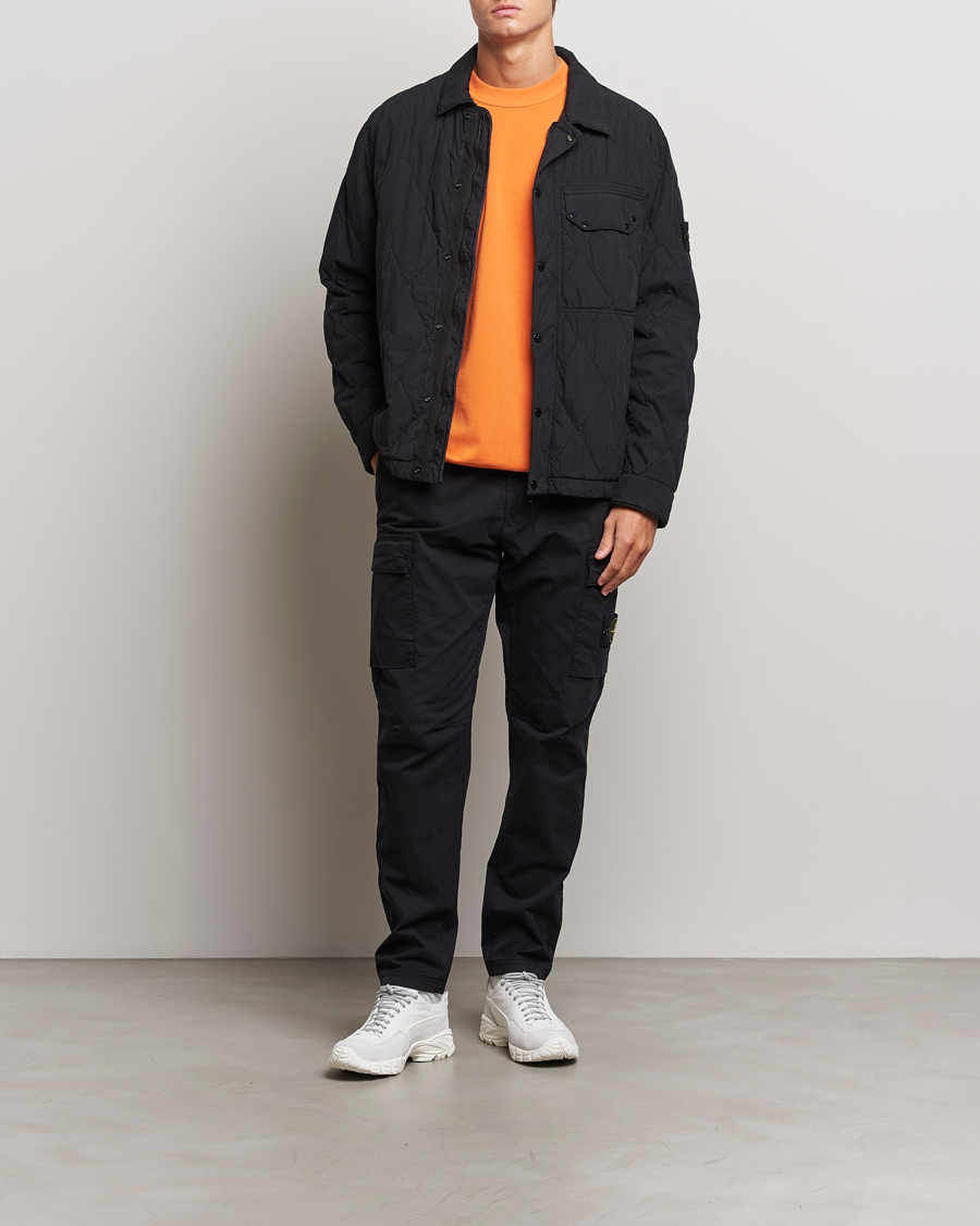 Herre | Jakker | Stone Island | 50 Fili Quilted-TC Garment Dyed Jacket Black