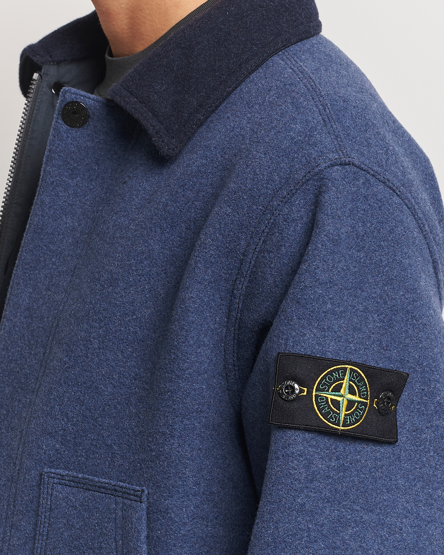 Herre | Jakker | Stone Island | Panno Speciale Wool Nylon Jacket Royal Blue