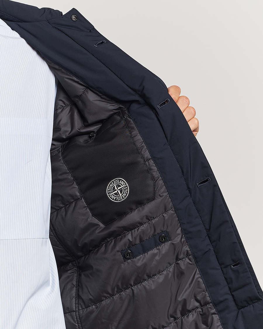 Herre | Jakker | Stone Island | Micro Twill Padded Coat Navy Blue