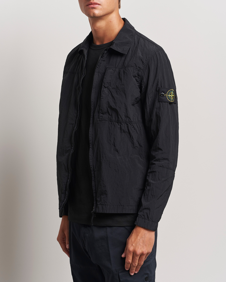 Herre | Skjorter | Stone Island | Nylon Metal Zip Overshirt Black
